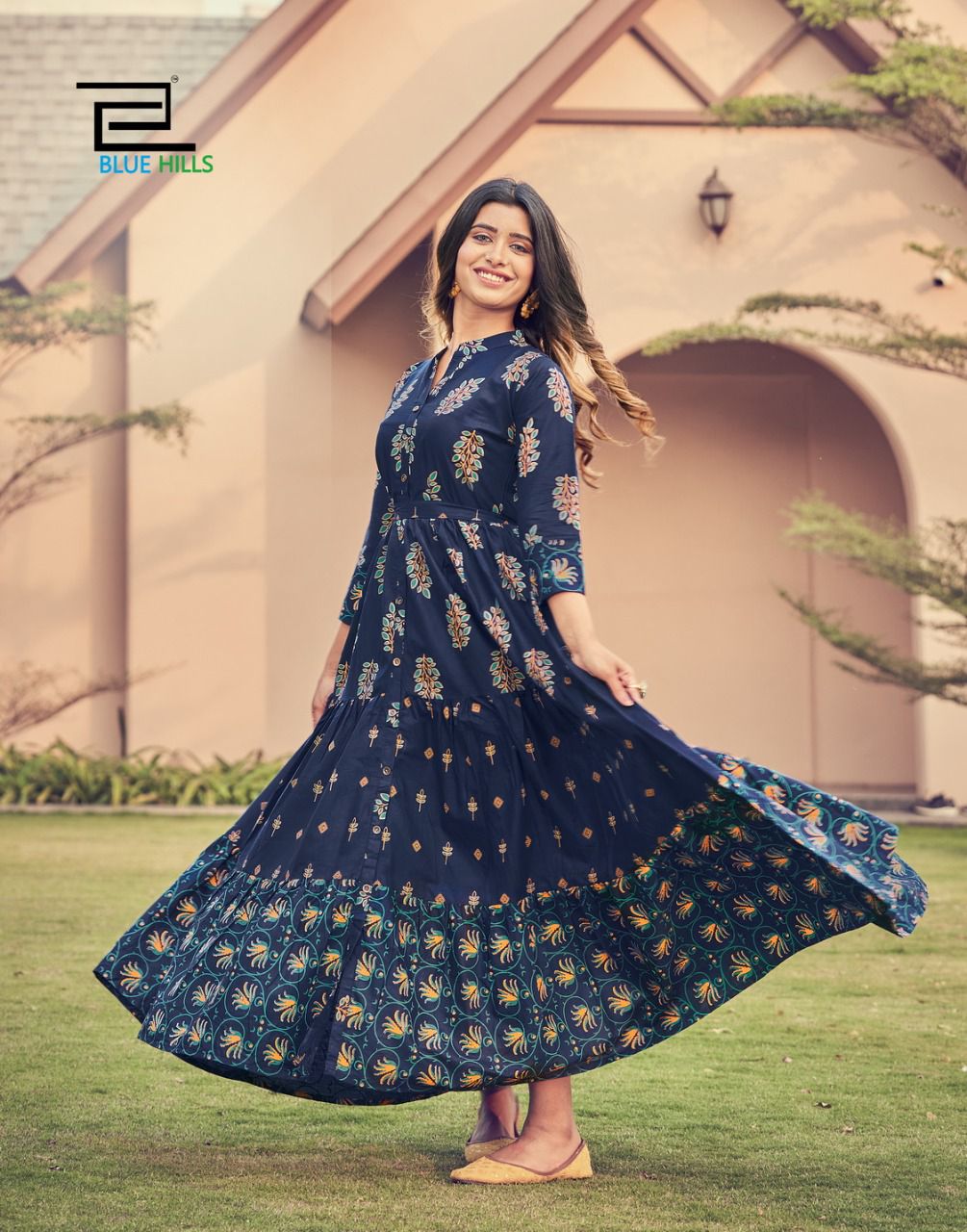 Blue Hills Florencia 3 New Designer Fancy Party Wear Cotton Anarakali Kurti Collection